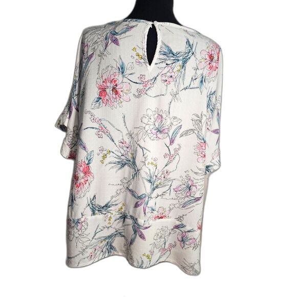 Buffalo David Bitton Beautiful Floral Blouse Top 100% Viscose sz XL - Picture 3 of 9